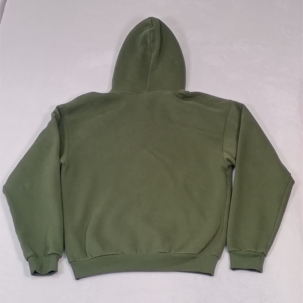 Comfrt Hoodie Mens Medium Olive Green Fleece Pullover Sweatshirt Good Days Ahead - Picture 2 of 13